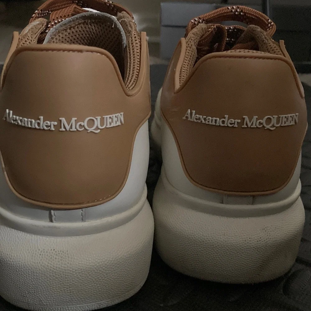 Alexander McQueen Men's Tan and White Sneakers - Picture 7 of 12